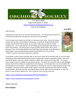 June &ndash; 2016 - Orchid Society of the Palm Beaches