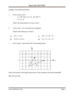 Math 506:VECTORS