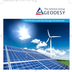 Geodesists and the Energy Turnaround