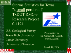 StormStatistics - Texas Tech University
