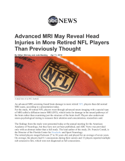 Advanced MRI May Reveal Head Injuries in More Retired NFL