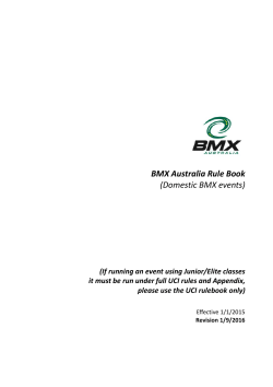 BMX Australia Rule Book (Domestic BMX events)