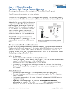 Step 1: 15 Minute Discussion The Soccer Ball Concept Cartoon