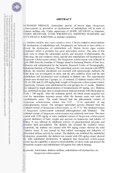 Antioxidant Activity Of Brown Algae (Sargassum