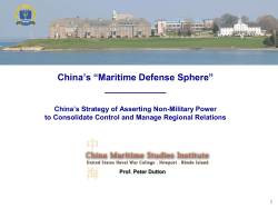 China`s &ldquo;Maritime Defense Sphere&rdquo;