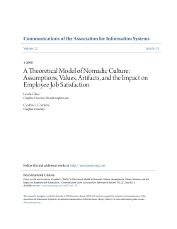 A Theoretical Model of Nomadic Culture: Assumptions, Values