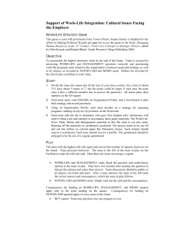 Support of Work-Life Integration: Cultural Issues Facing the Employer