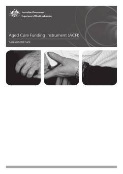 Assessment Pack - Ageing and Aged Care
