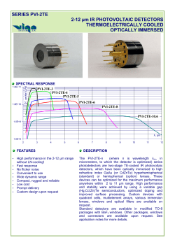 SERIES PVI-2TE 2-12 &micro;m IR PHOTOVOLTAIC DETECTORS