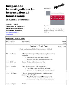 Empirical Investigations in International Trade