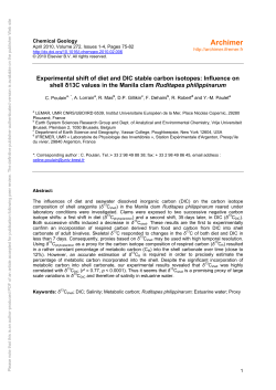 Experimental shift of diet and DIC stable carbon isotopes: Influence