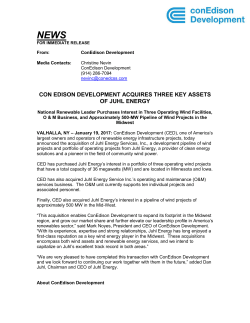 con edison development acquires three key assets of juhl energy