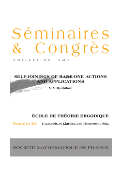 &eacute;cole de th&eacute;orie ergodique self-joinings of rank