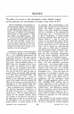 The effect of increases in the atmospheric carbon dioxide content on