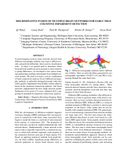DISCRIMINATIVE FUSION OF MULTIPLE BRAIN