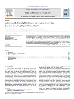 Antimicrobial effect of phlorotannins from marine brown algae