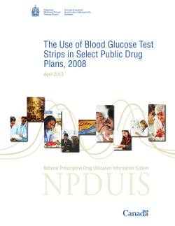 The Use of Blood Glucose Test Strips in Select Public Drug Plans