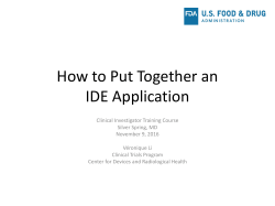 How to put Together an Application, Ensuring the Safety - M