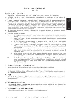 County Cup Rules 2014-2015 Youth