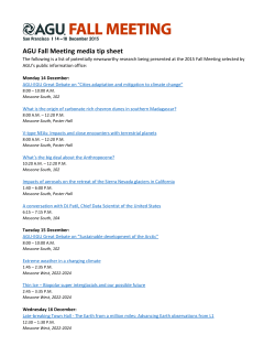 AGU Fall Meeting media tip sheet