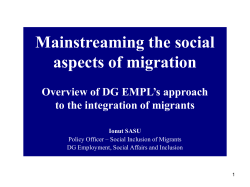 The social inclusion of migrants - Cedefop