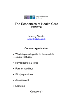 The Economics of Health Care