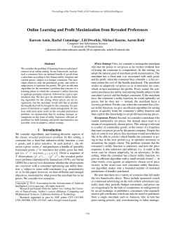 Online Learning and Profit Maximization from