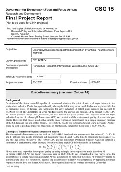 Chlorophyll fluorescence spectral discrimination by