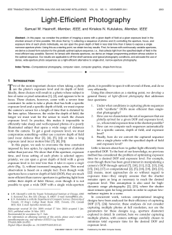 Light-Efficient Photography - Department of Computer Science