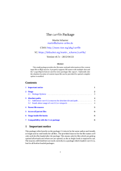 The currfile Package
