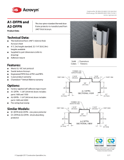 A1-DFPN and A2-DFPN - Construction Specialties