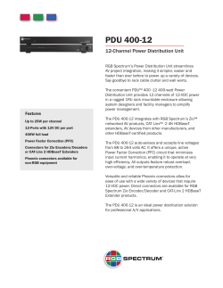 PDU 400-12 Datasheet