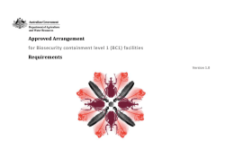 AA for BC1 facilities Requirements Version 1.0
