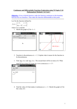 Continuous and Discontinuous Functions Exploration