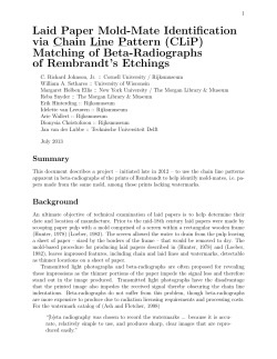 Laid Paper Mold-Mate Identification via Chain Line