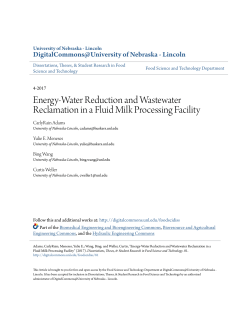Energy-Water Reduction and Wastewater Reclamation in a Fluid