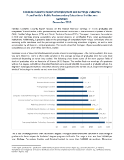 Economic Security Report of Employment and Earnings Outcomes