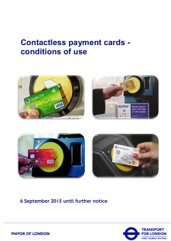 Contactless conditions of use