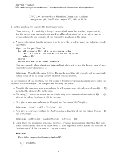 CPSC 320: Intermediate Algorithm Design and Analysis