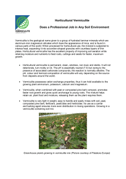 Horticultural Vermiculite - The Vermiculite Association