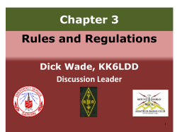 Chapter 3 3.3 Control Operator Privileges 29 General Class license