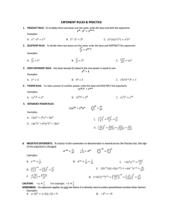 Summer Review Algebra 1