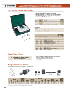 1732 Portable C-Frame Punch Drivers Special Shape