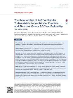 The Relationship of Left Ventricular Trabeculation to