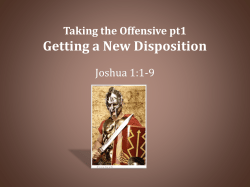Taking the Offensive Getting a New Disposition