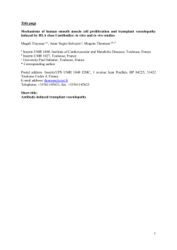 HLA class I in vitro sur cellules vasculaires - HAL-Inserm