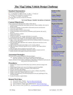 Eggciting Vehicle Design Challenge