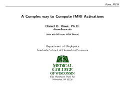 A Complex way to Compute fMRI Activations