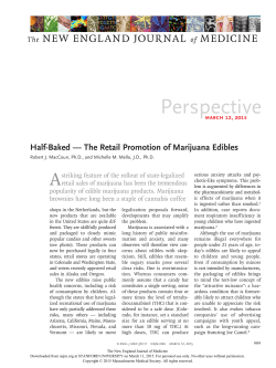 Half-Baked &mdash; The Retail Promotion of Marijuana Edibles