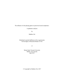 The influence of role-playing games on perceived - E